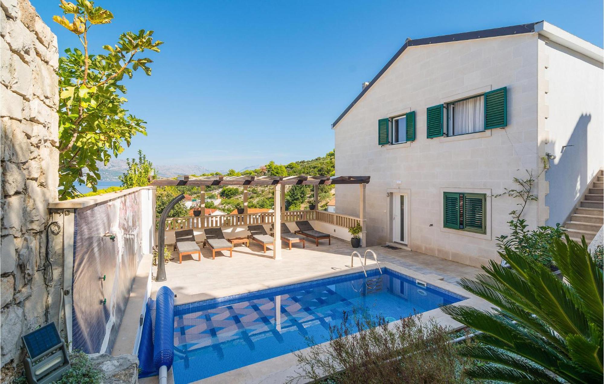 Nice Home In Postira With Outdoor Swimming Pool Exteriér fotografie